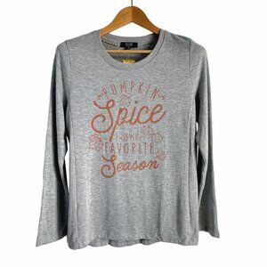 Fall Pumpkin Spice Is My Favorite Season Soft Long Sleeve Relaxed Shirt, NWT M